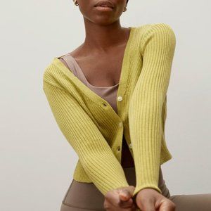 Everlane The Cotton–Merino Cropped Cardigan
